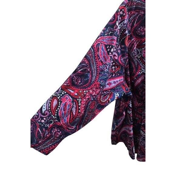 Catherines Top Women's Size 3X WP Petite Purple Paisley - Picture 3 of 4